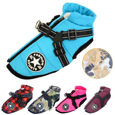 Pet Harness Warm Jacket